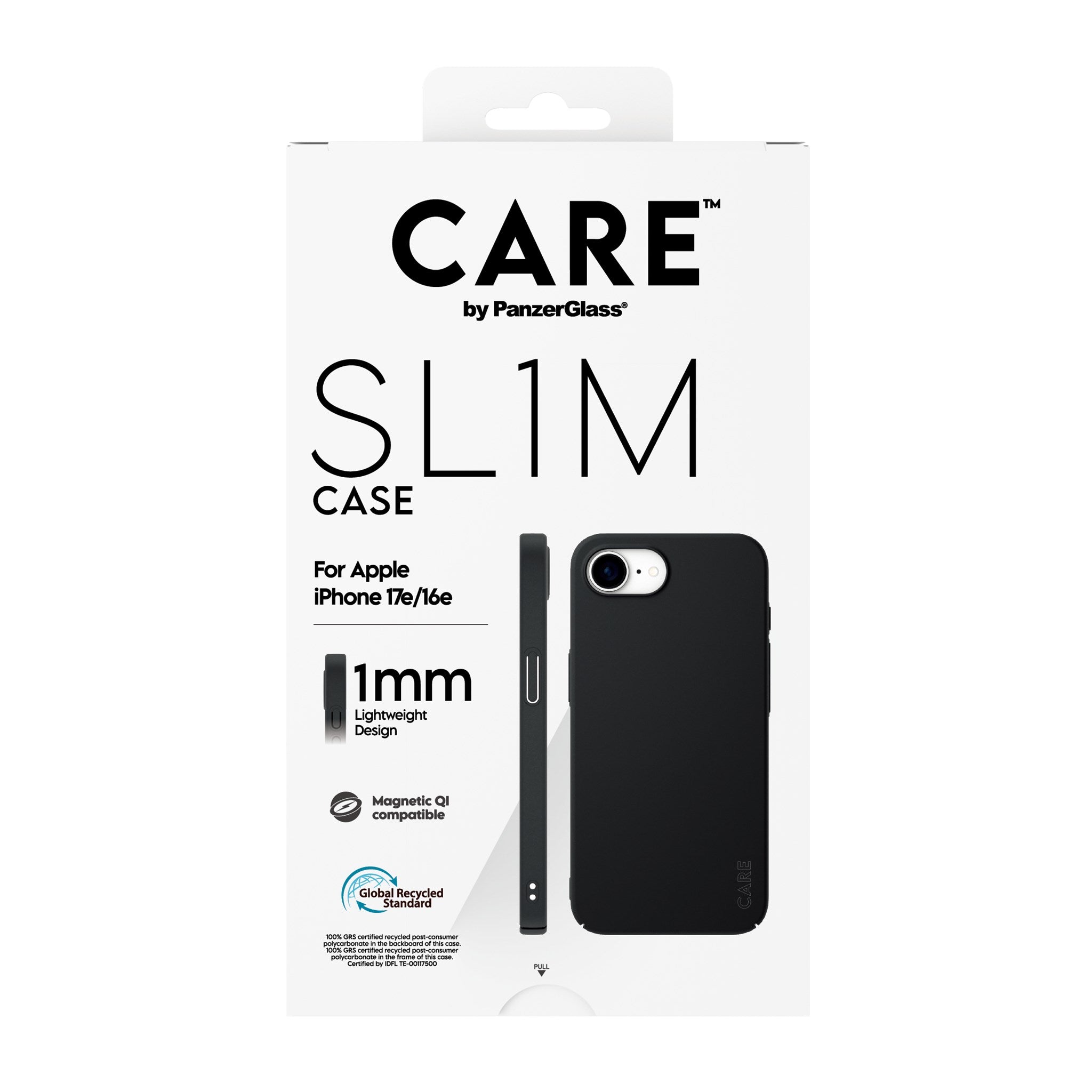 CARE™ by PanzerGlass® SL1M Case Schwarz m. MagSafe iPhone 17e | 16e